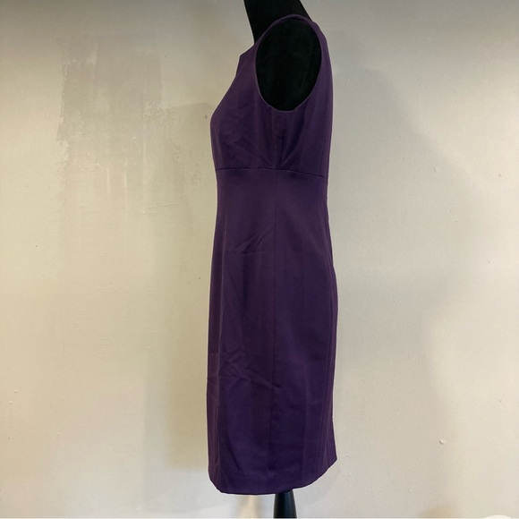 Pendleton 100% Virgin Wool Sleeveless Sheath Dress Purple Sz 8 Made in USA 2000s - Picture 4 of 16